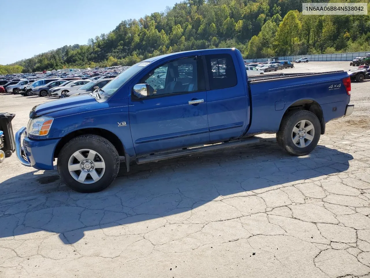 2004 Nissan Titan Xe VIN: 1N6AA06B84N538042 Lot: 74111504