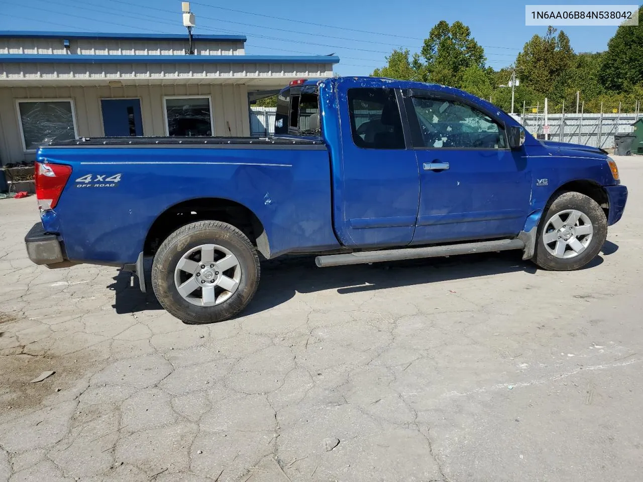 2004 Nissan Titan Xe VIN: 1N6AA06B84N538042 Lot: 74111504