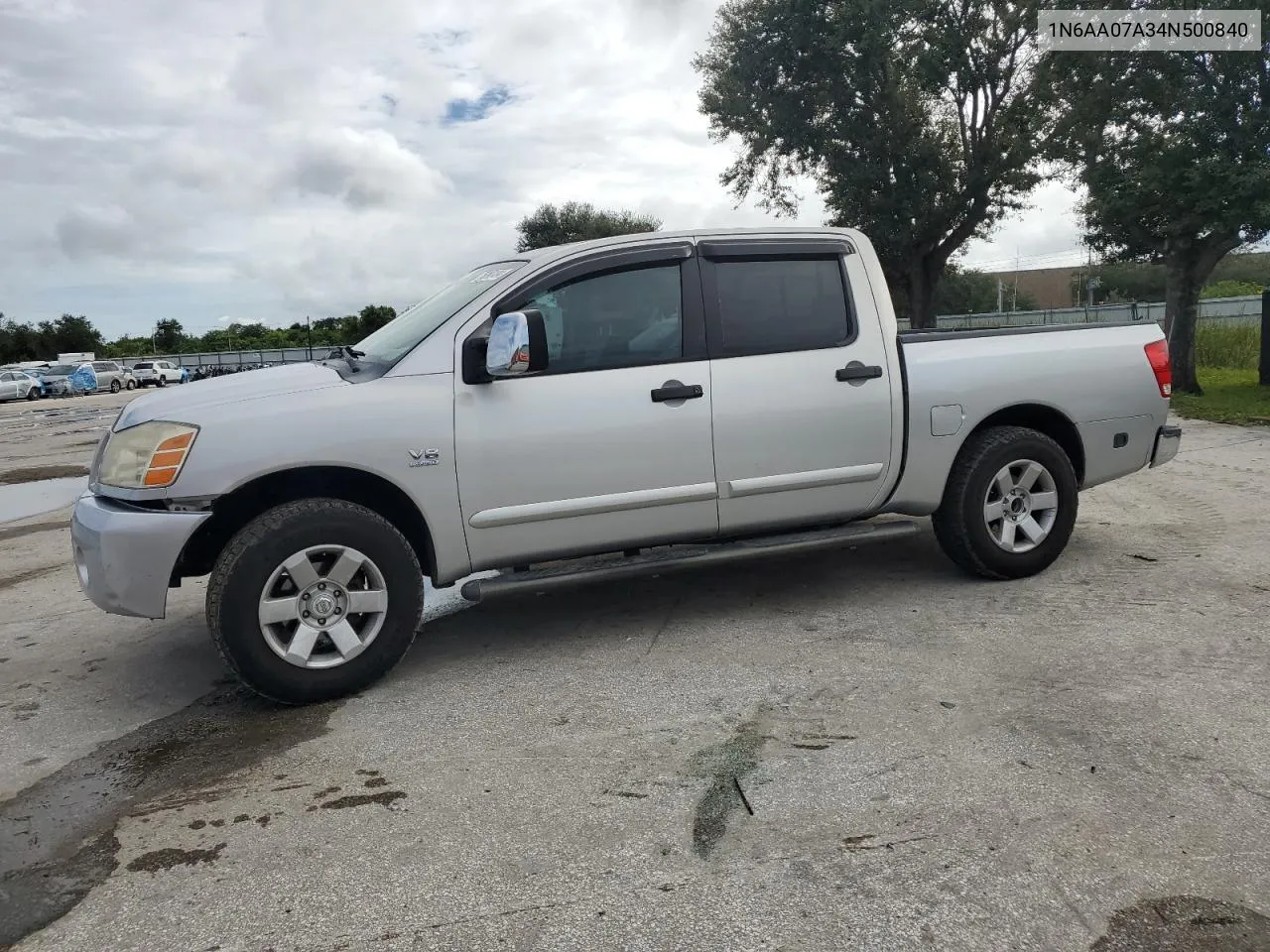 2004 Nissan Titan Xe VIN: 1N6AA07A34N500840 Lot: 75256484