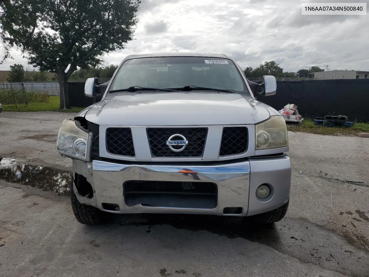 2004 Nissan Titan Xe VIN: 1N6AA07A34N500840 Lot: 75256484