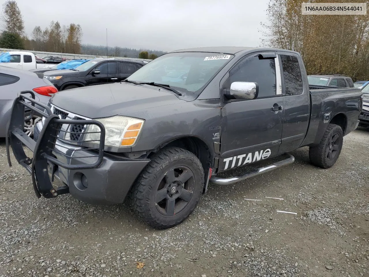 2004 Nissan Titan Xe VIN: 1N6AA06B34N544041 Lot: 75776924