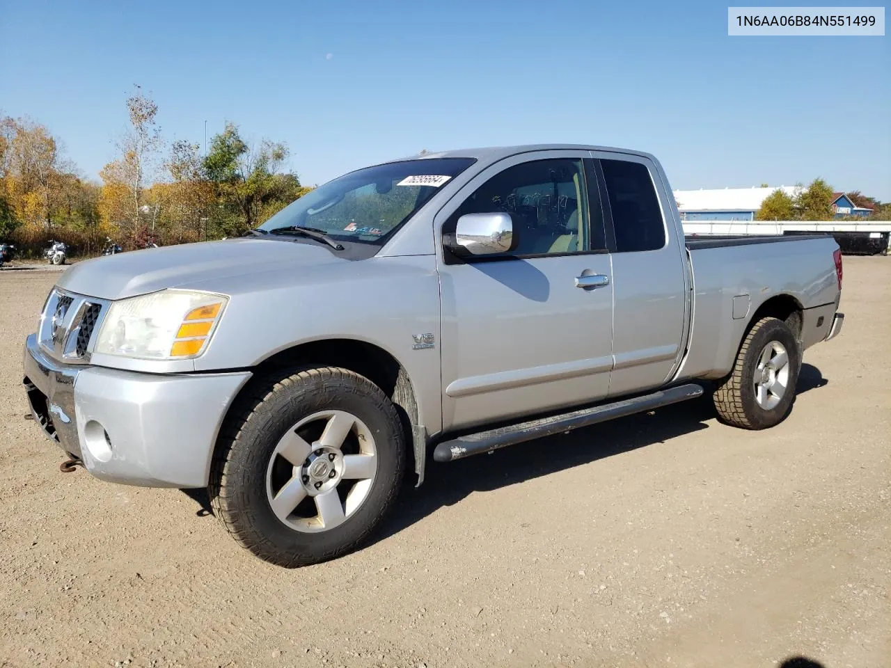 2004 Nissan Titan Xe VIN: 1N6AA06B84N551499 Lot: 76295664