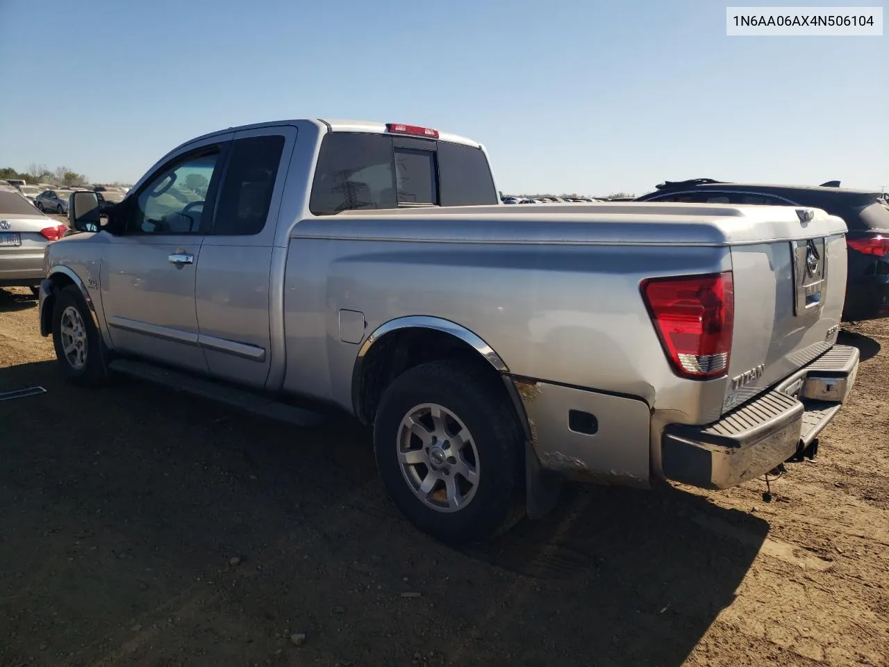 2004 Nissan Titan Xe VIN: 1N6AA06AX4N506104 Lot: 76545534