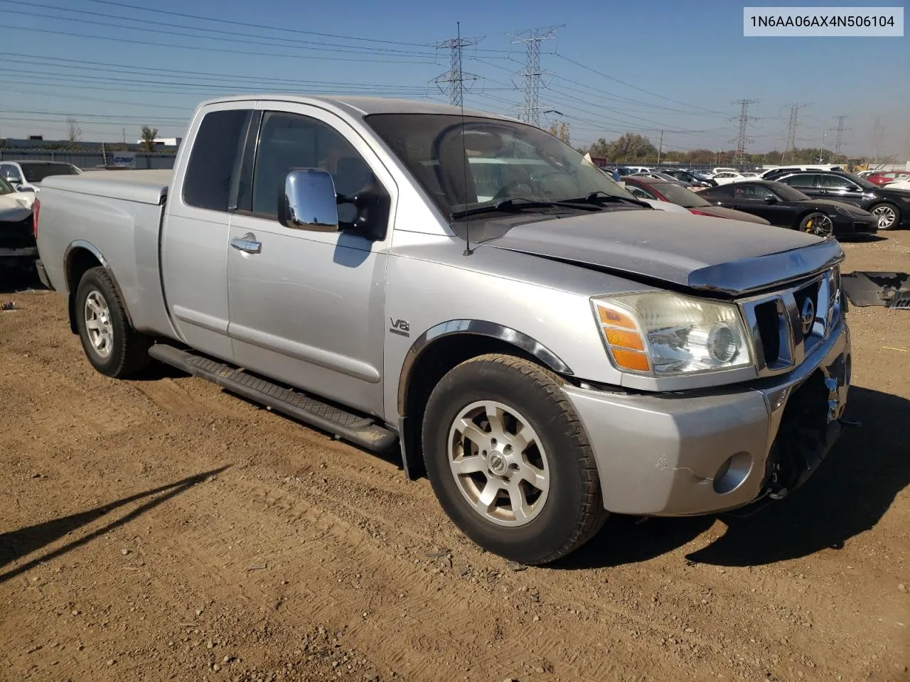 2004 Nissan Titan Xe VIN: 1N6AA06AX4N506104 Lot: 76545534