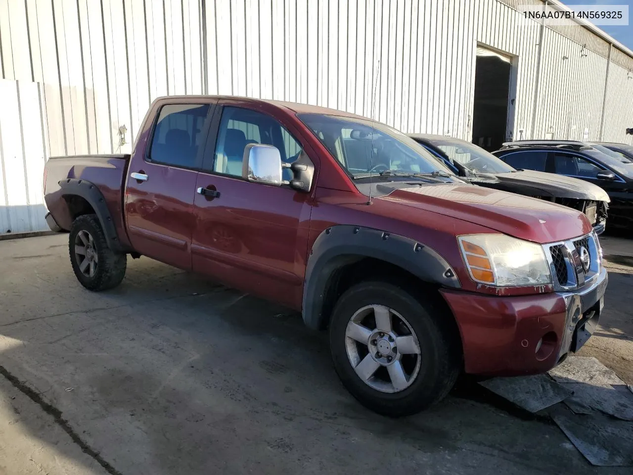 2004 Nissan Titan Xe VIN: 1N6AA07B14N569325 Lot: 76755904