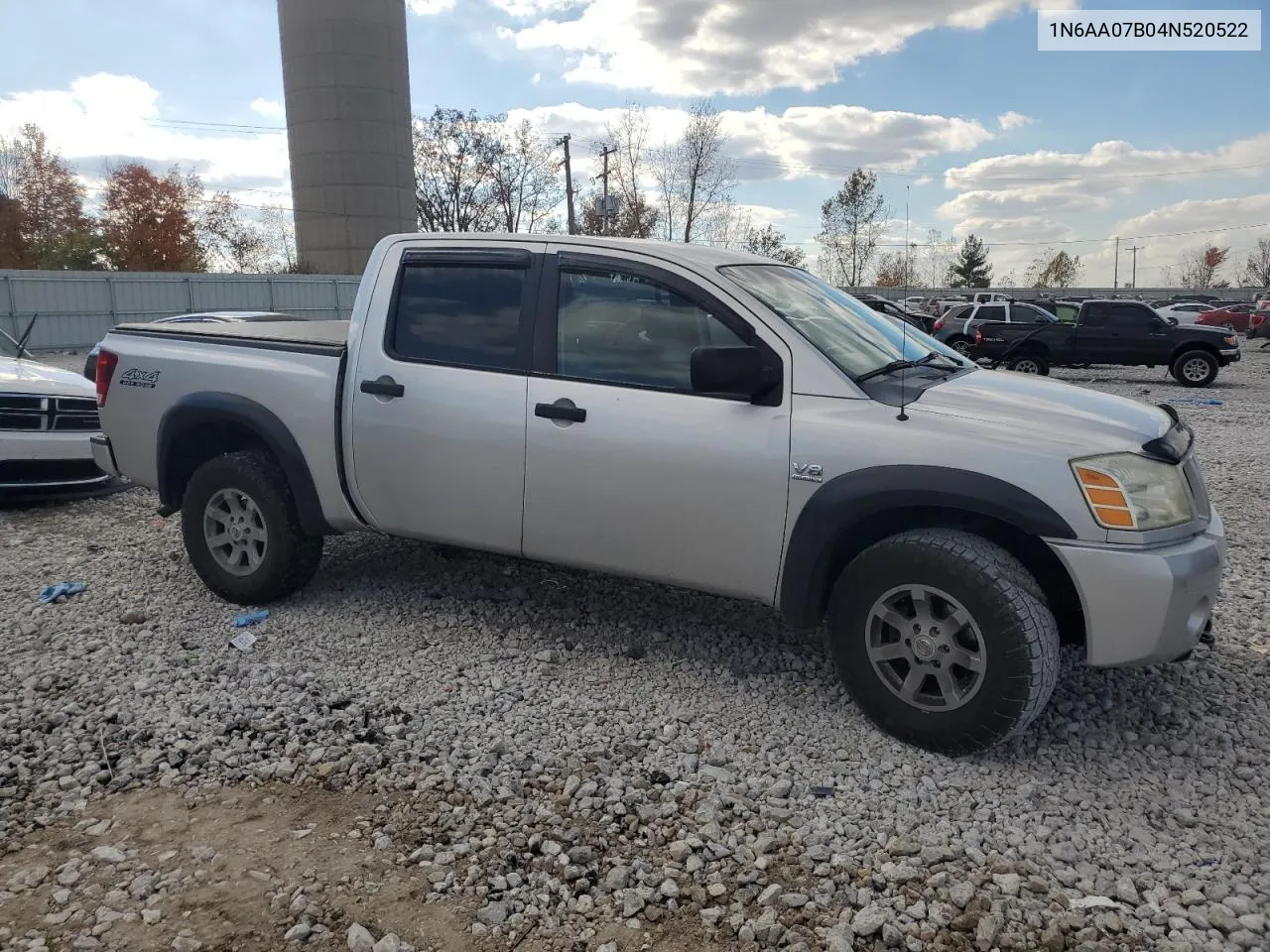 2004 Nissan Titan Xe VIN: 1N6AA07B04N520522 Lot: 77075384