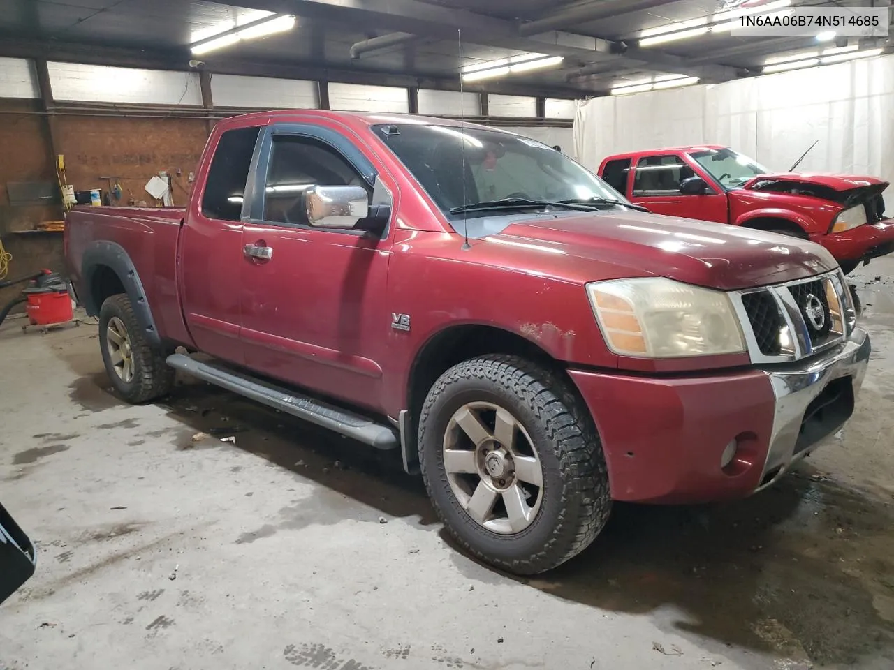 2004 Nissan Titan Xe VIN: 1N6AA06B74N514685 Lot: 78200394