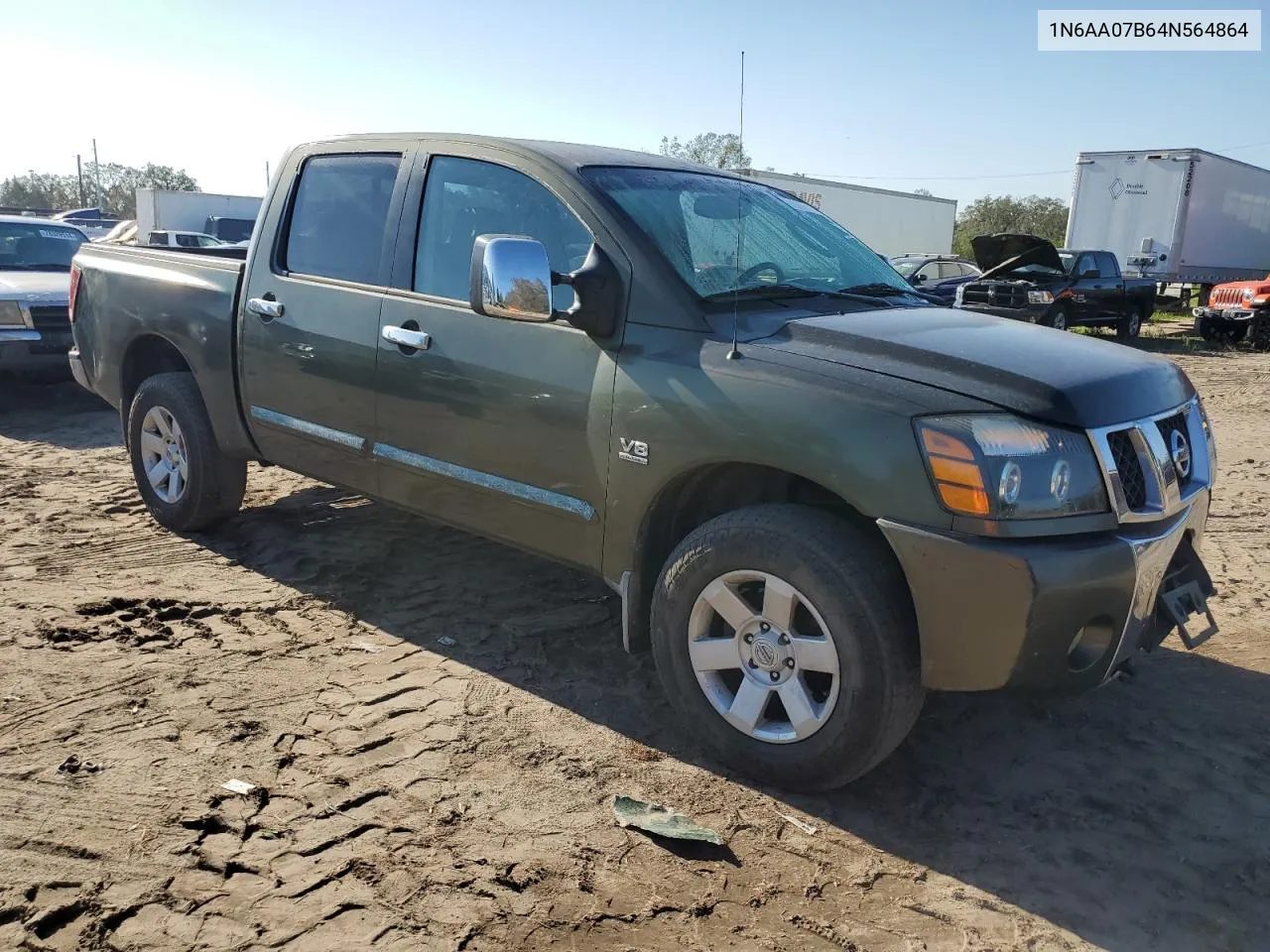 2004 Nissan Titan Xe VIN: 1N6AA07B64N564864 Lot: 78206654