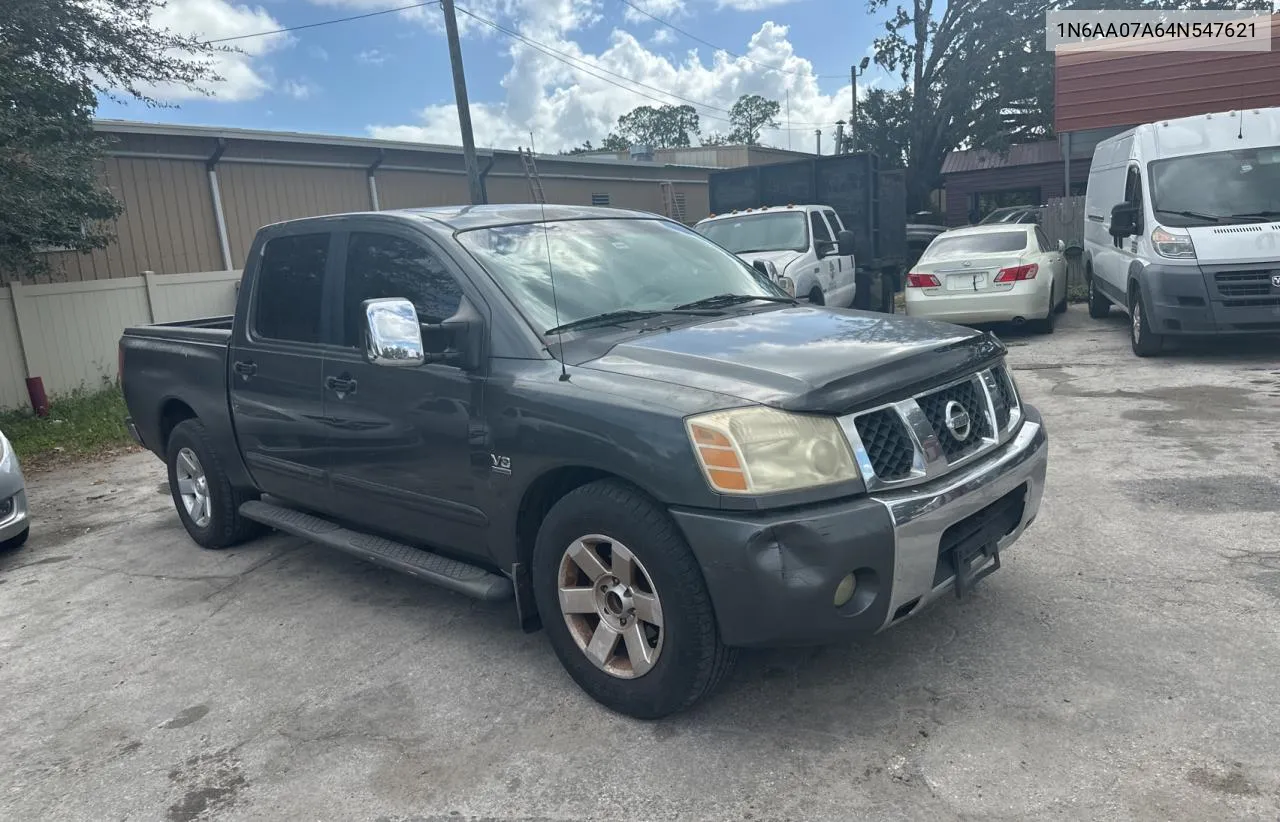 2004 Nissan Titan Xe VIN: 1N6AA07A64N547621 Lot: 79470784