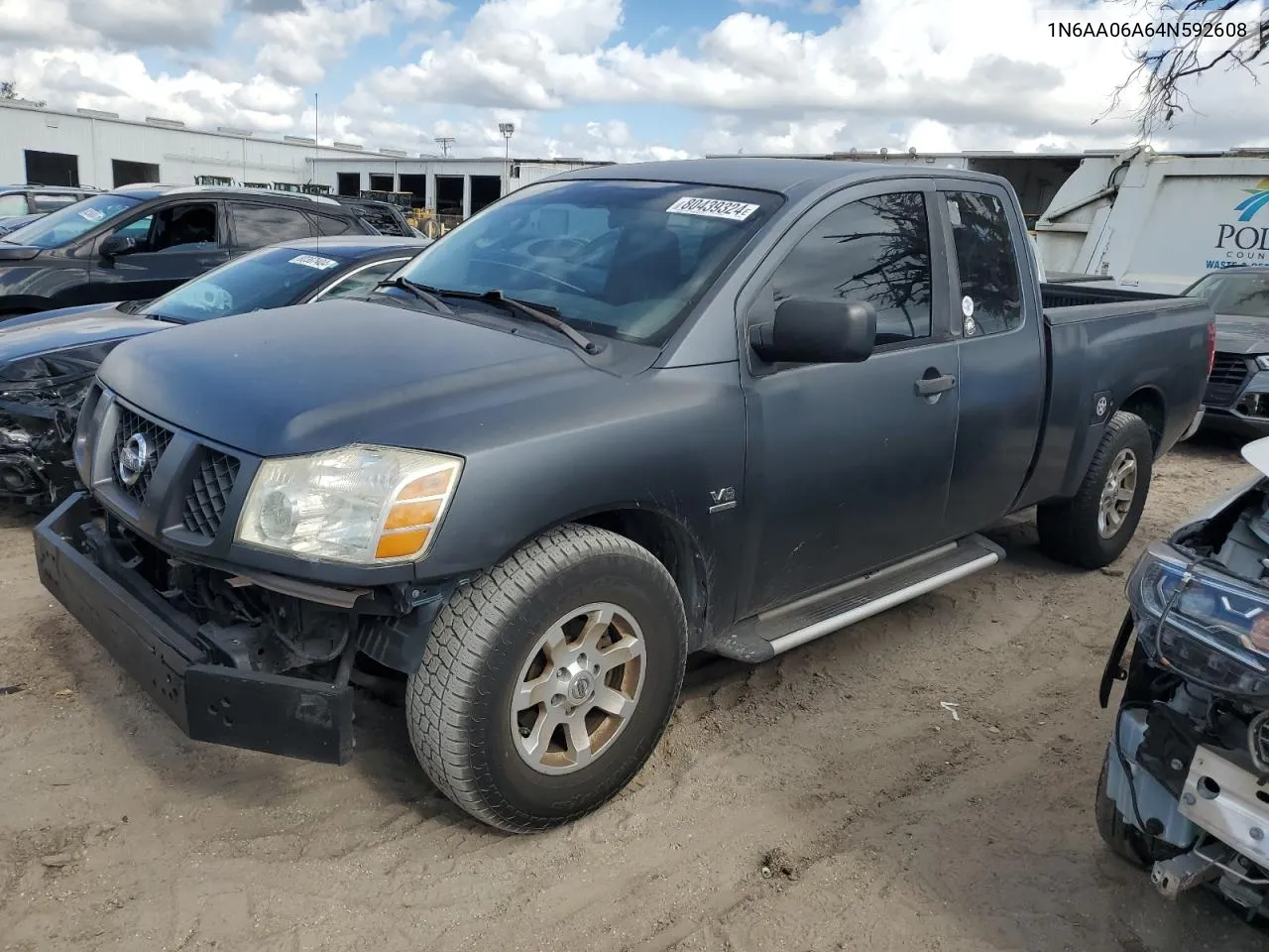 2004 Nissan Titan Xe VIN: 1N6AA06A64N592608 Lot: 80439324