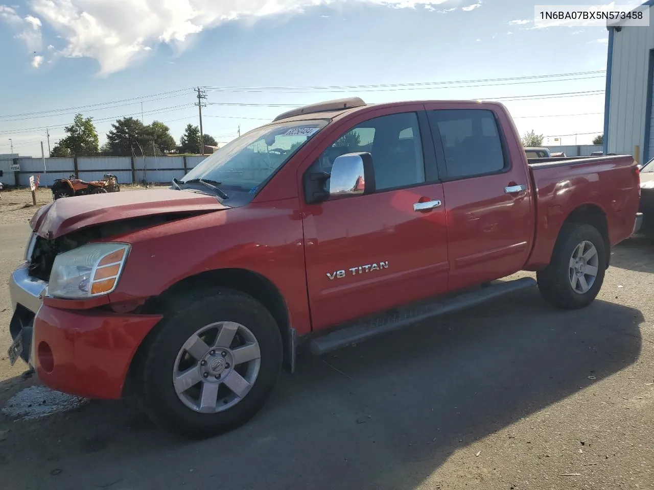 2005 Nissan Titan Xe VIN: 1N6BA07BX5N573458 Lot: 68250484