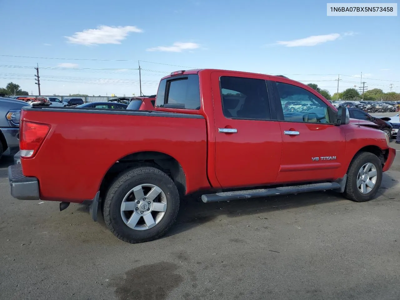 2005 Nissan Titan Xe VIN: 1N6BA07BX5N573458 Lot: 68250484