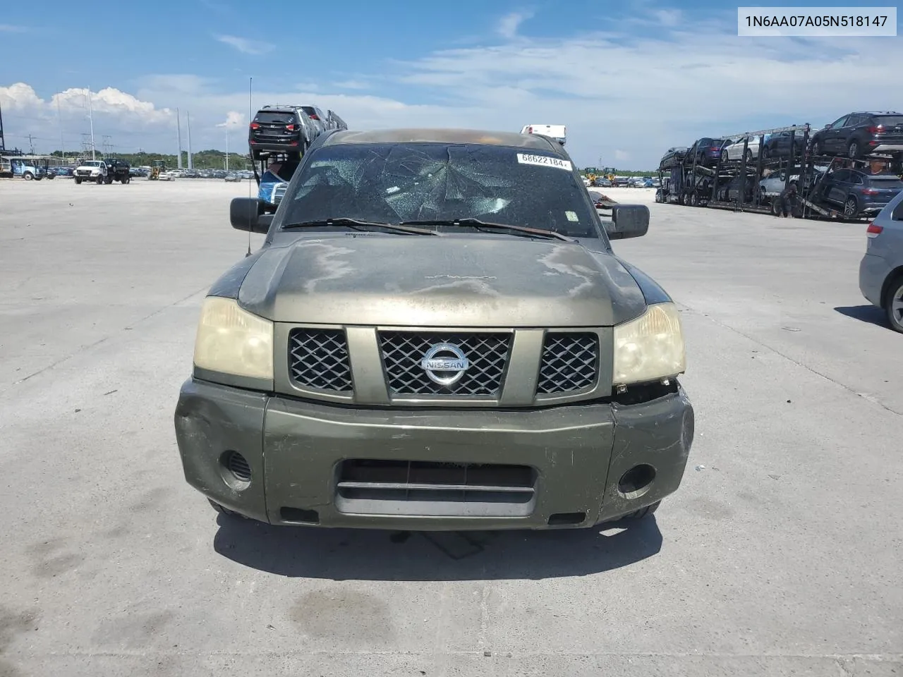 2005 Nissan Titan Xe VIN: 1N6AA07A05N518147 Lot: 68622184