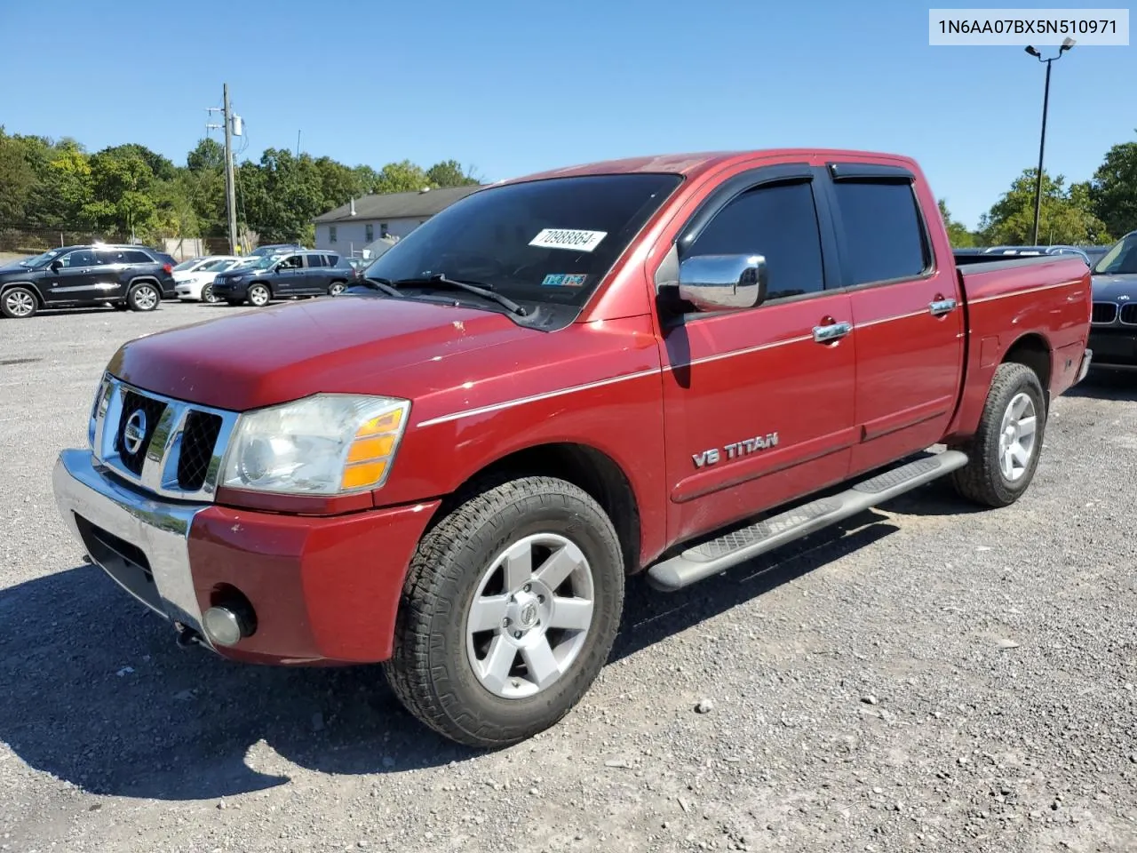 2005 Nissan Titan Xe VIN: 1N6AA07BX5N510971 Lot: 70988864