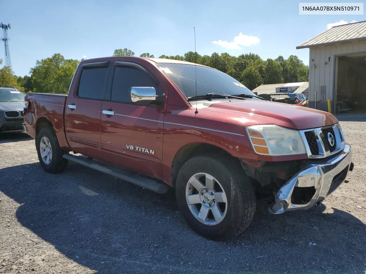 2005 Nissan Titan Xe VIN: 1N6AA07BX5N510971 Lot: 70988864