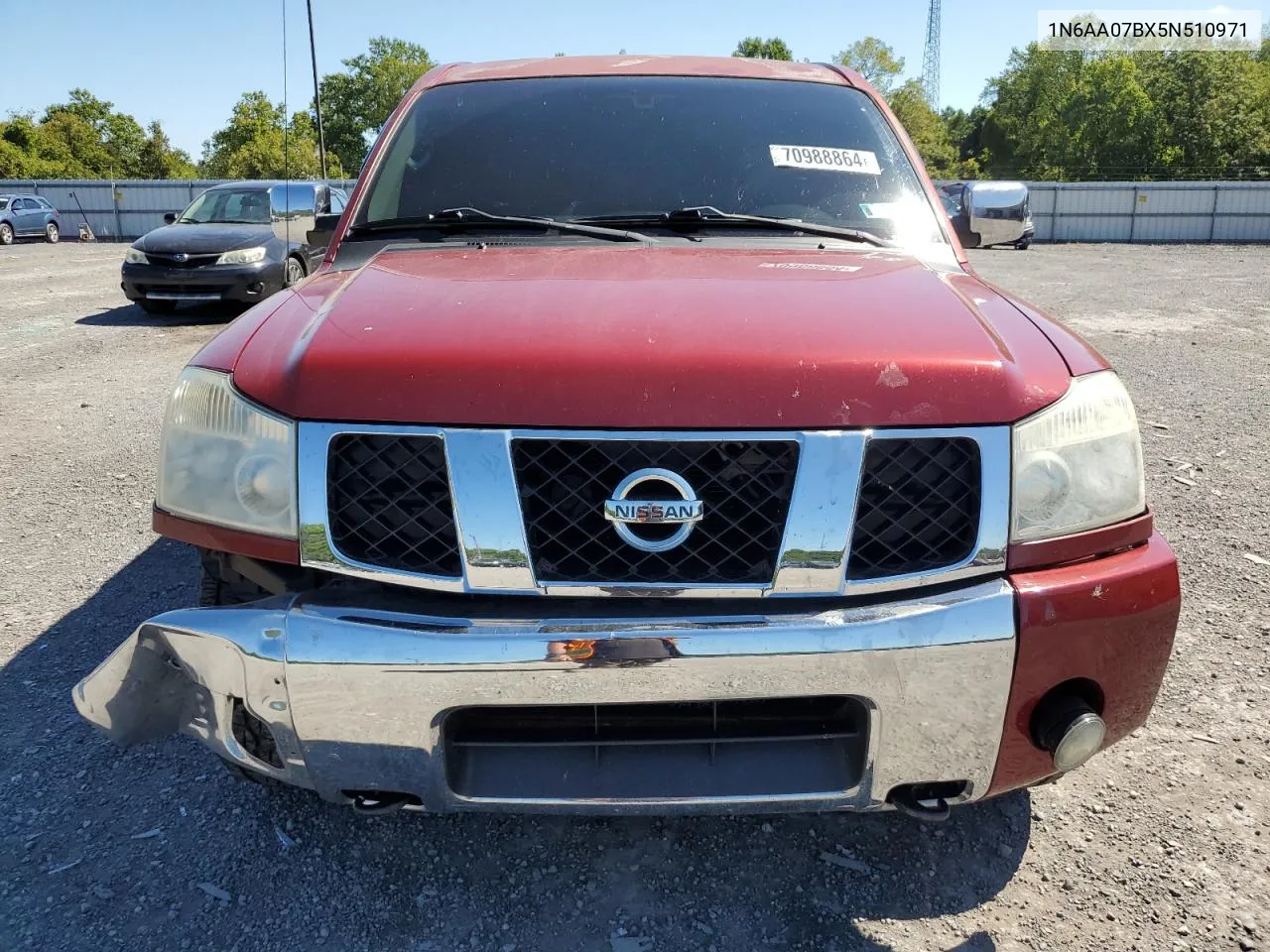 2005 Nissan Titan Xe VIN: 1N6AA07BX5N510971 Lot: 70988864