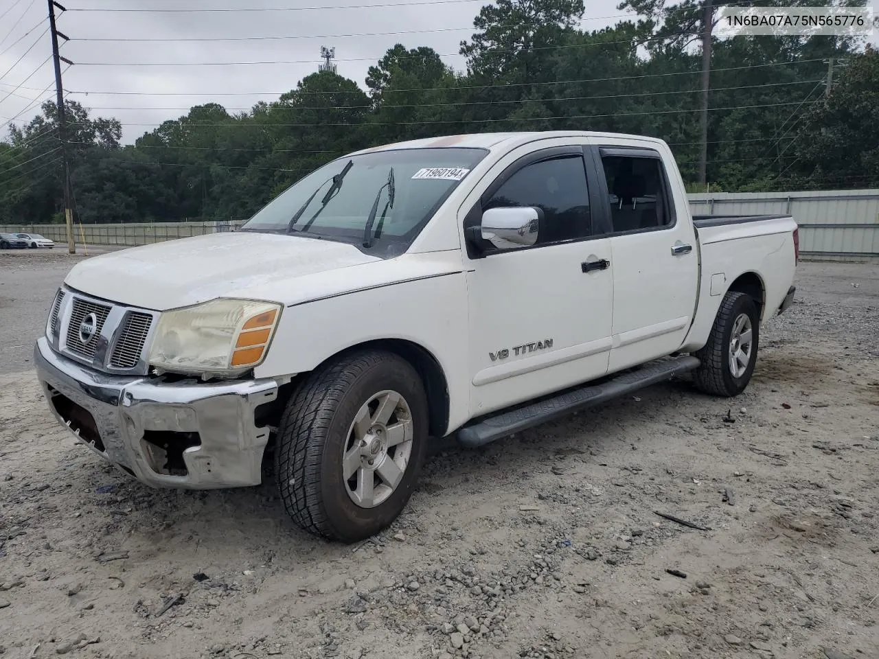 2005 Nissan Titan Xe VIN: 1N6BA07A75N565776 Lot: 71960194