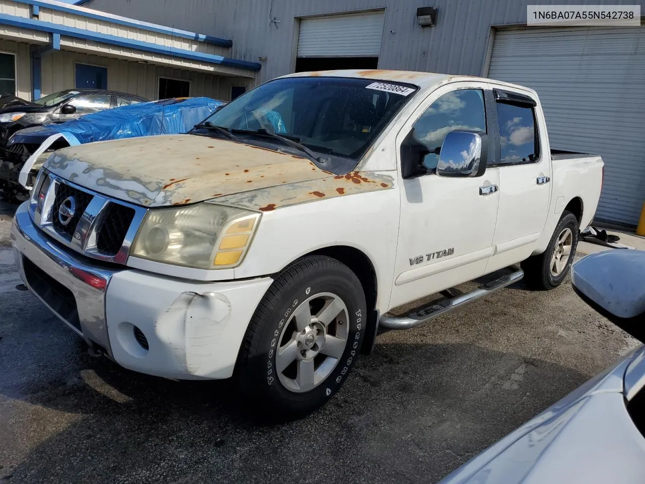 2005 Nissan Titan Xe VIN: 1N6BA07A55N542738 Lot: 72520864