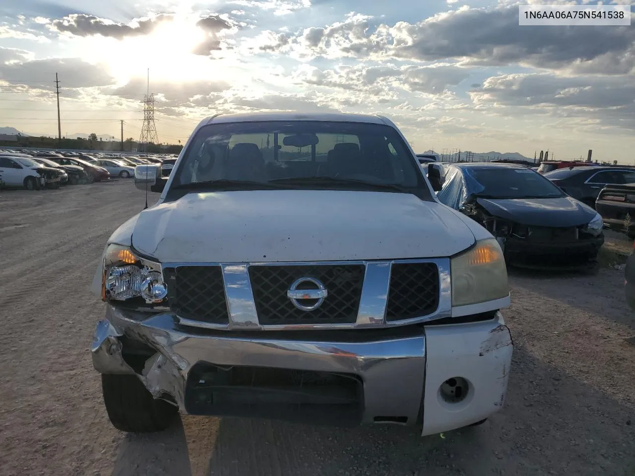 2005 Nissan Titan Xe VIN: 1N6AA06A75N541538 Lot: 72845024