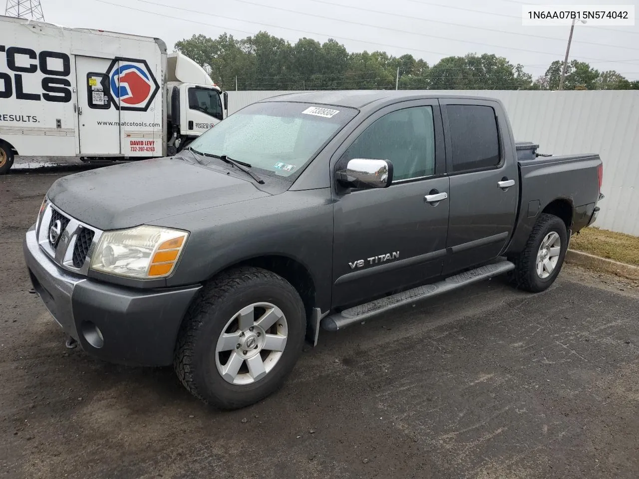 2005 Nissan Titan Xe VIN: 1N6AA07B15N574042 Lot: 73309304