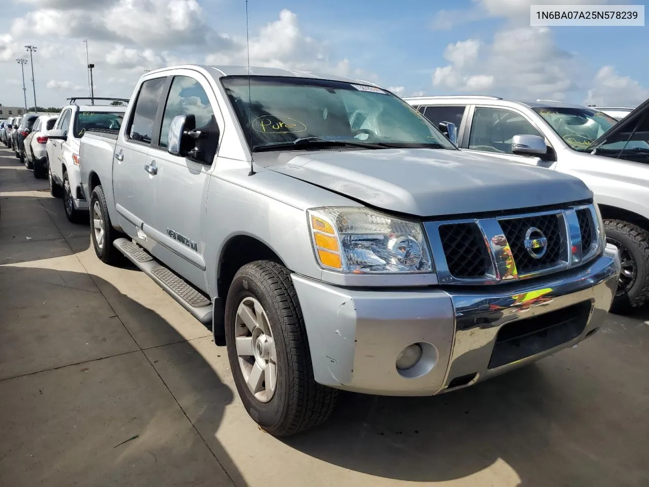 2005 Nissan Titan Xe VIN: 1N6BA07A25N578239 Lot: 73878314