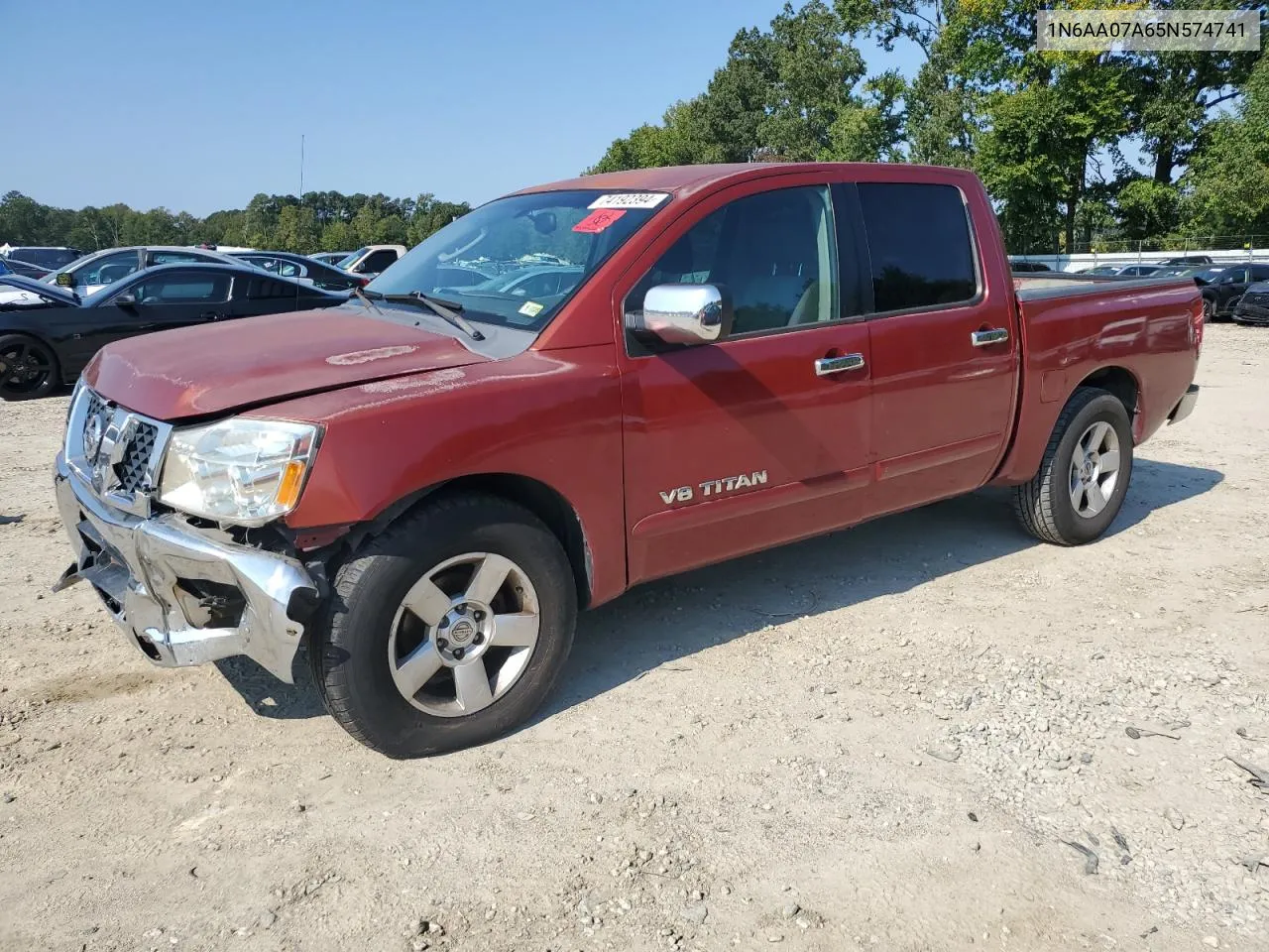 2005 Nissan Titan Xe VIN: 1N6AA07A65N574741 Lot: 74192394