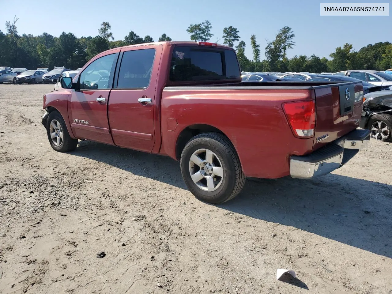 2005 Nissan Titan Xe VIN: 1N6AA07A65N574741 Lot: 74192394