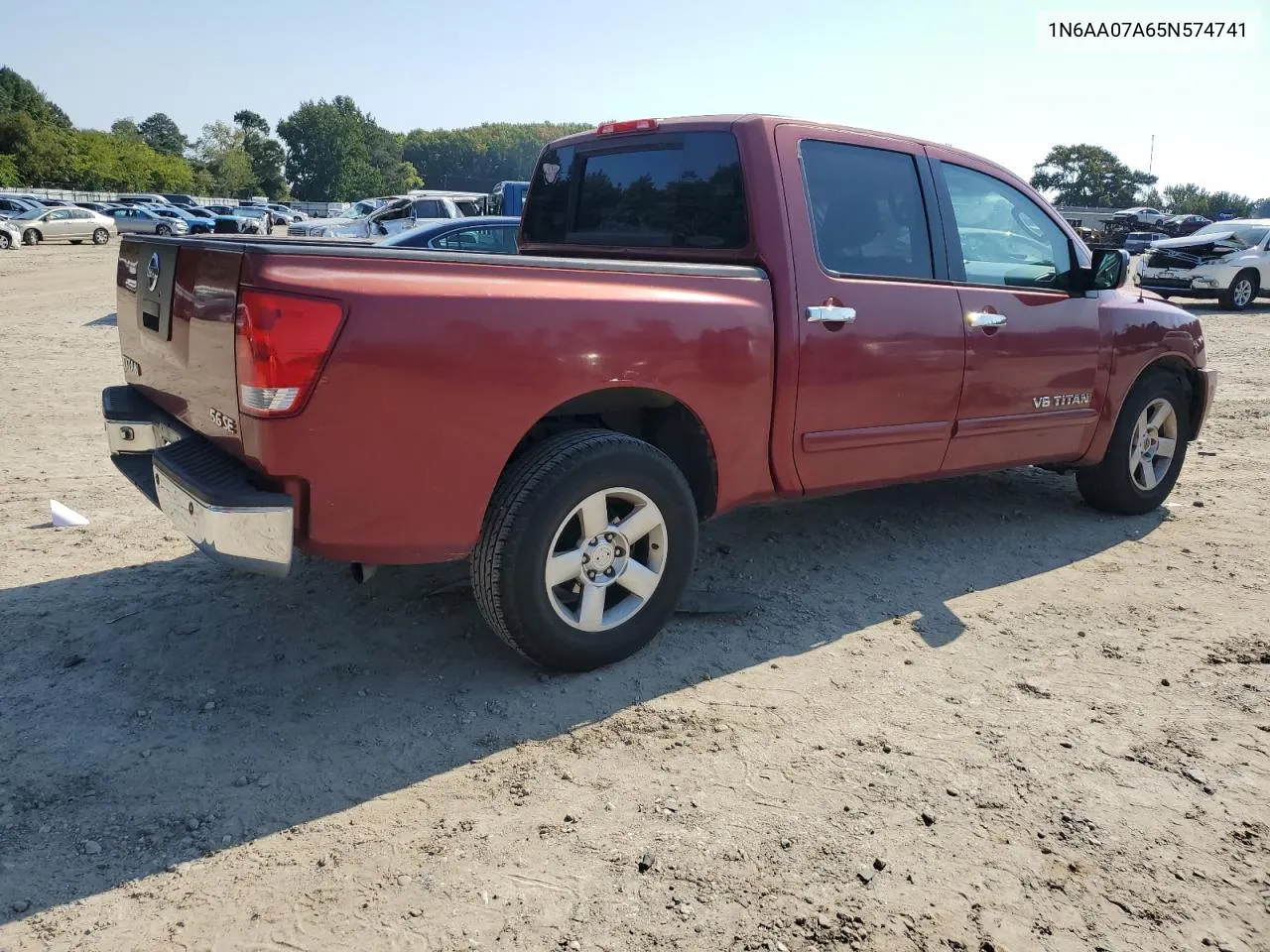 2005 Nissan Titan Xe VIN: 1N6AA07A65N574741 Lot: 74192394