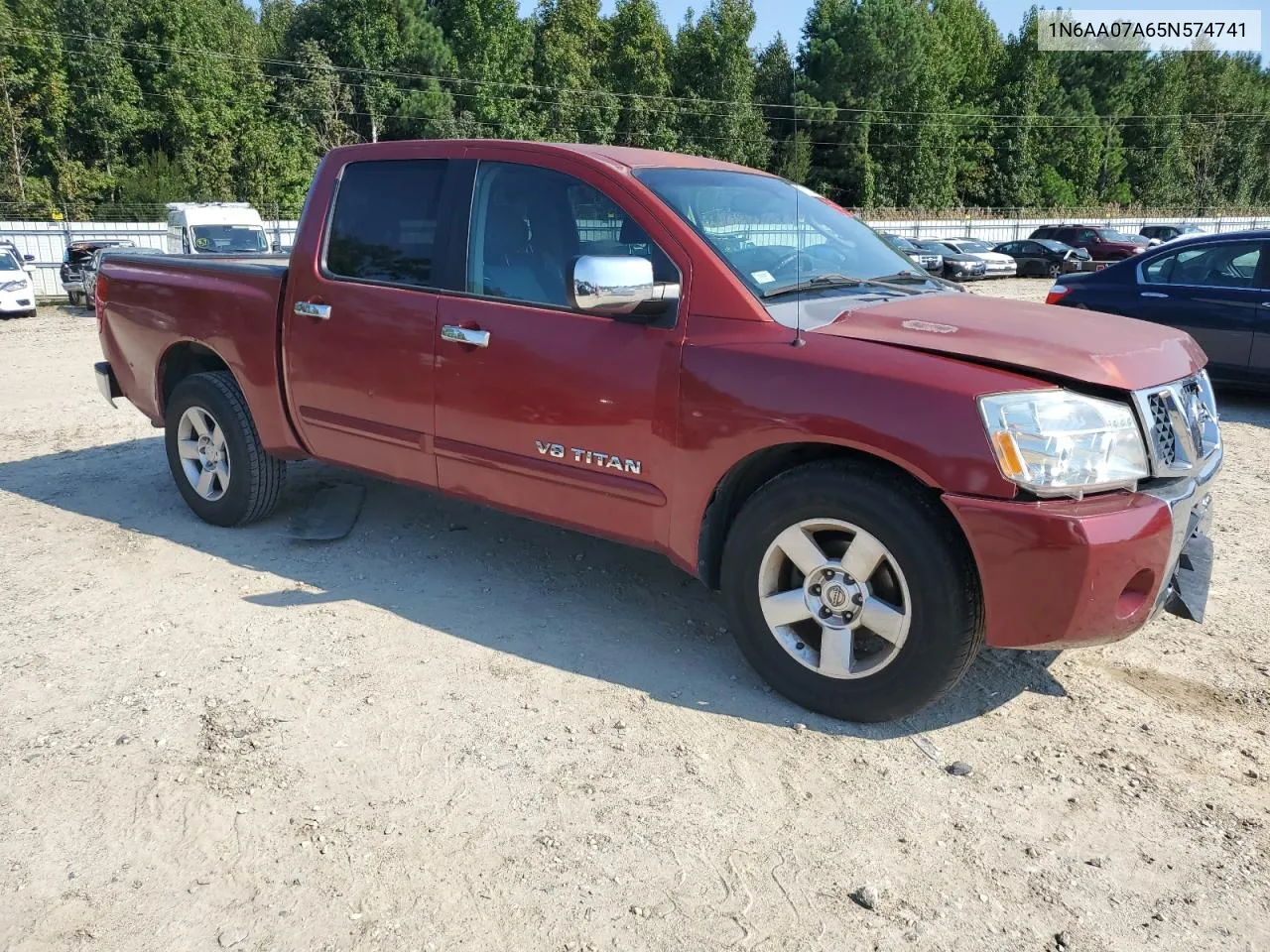 2005 Nissan Titan Xe VIN: 1N6AA07A65N574741 Lot: 74192394