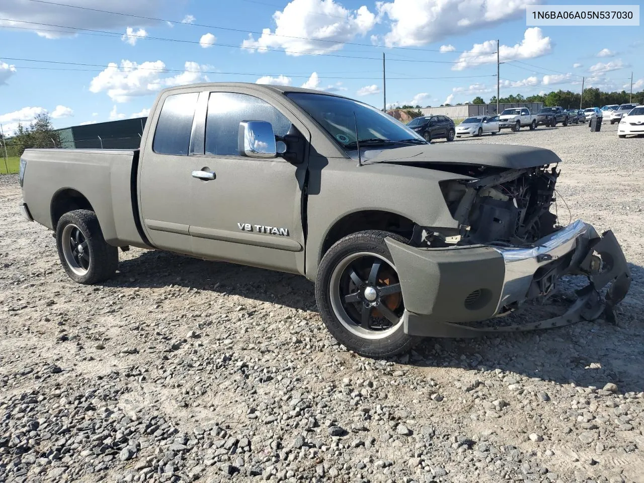 2005 Nissan Titan Xe VIN: 1N6BA06A05N537030 Lot: 74201214