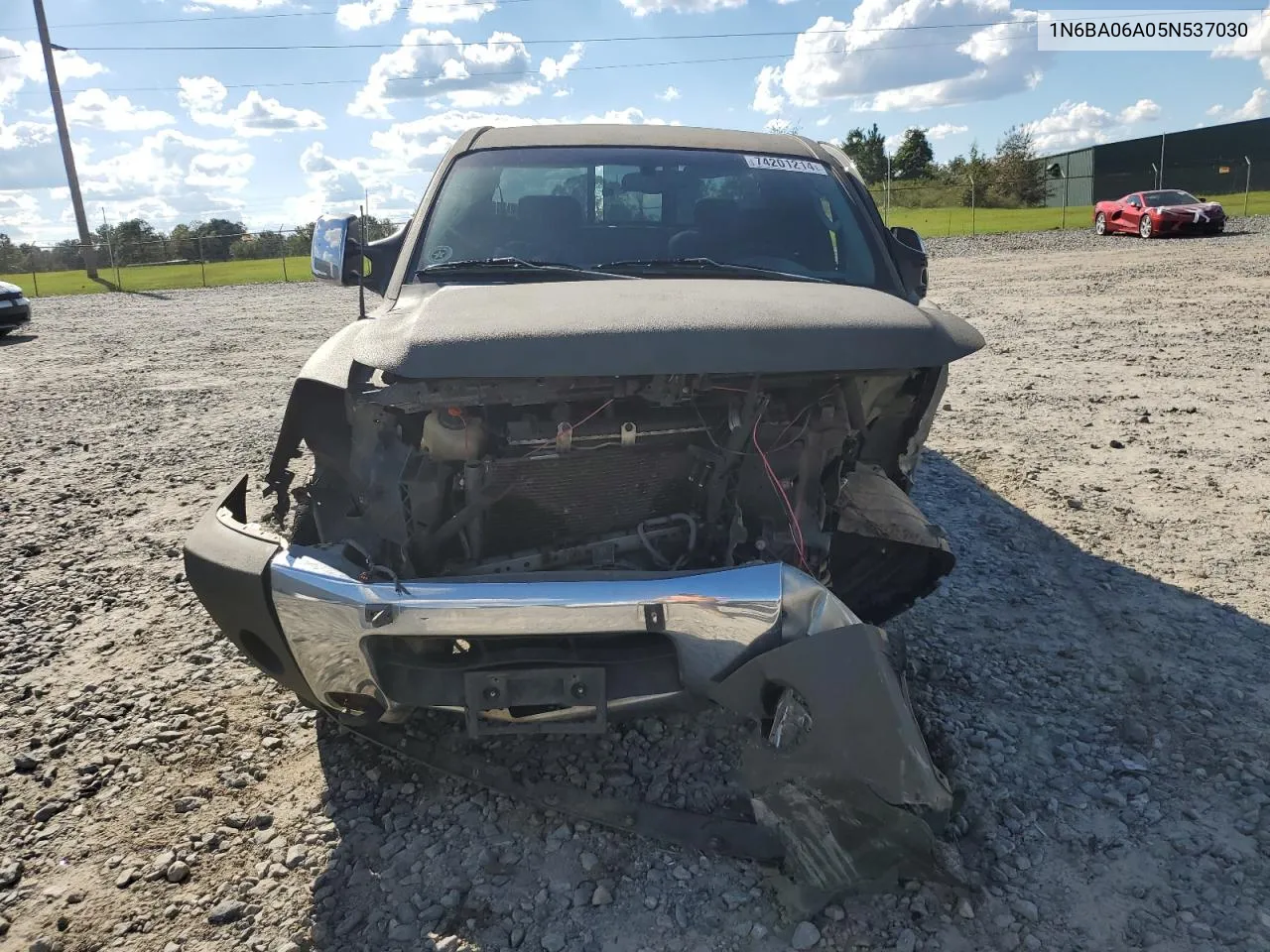 2005 Nissan Titan Xe VIN: 1N6BA06A05N537030 Lot: 74201214