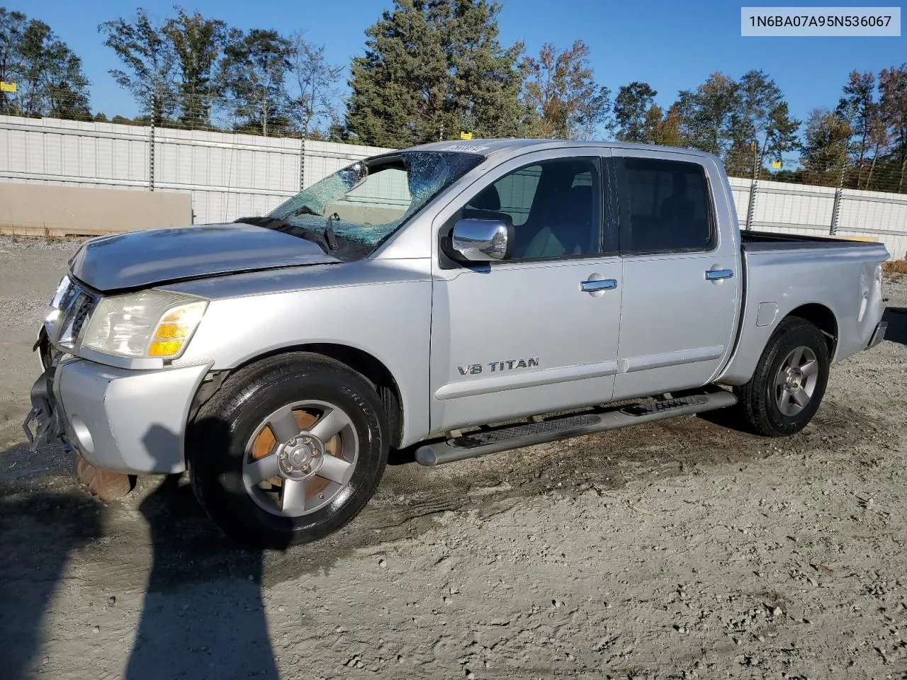 2005 Nissan Titan Xe VIN: 1N6BA07A95N536067 Lot: 75633074