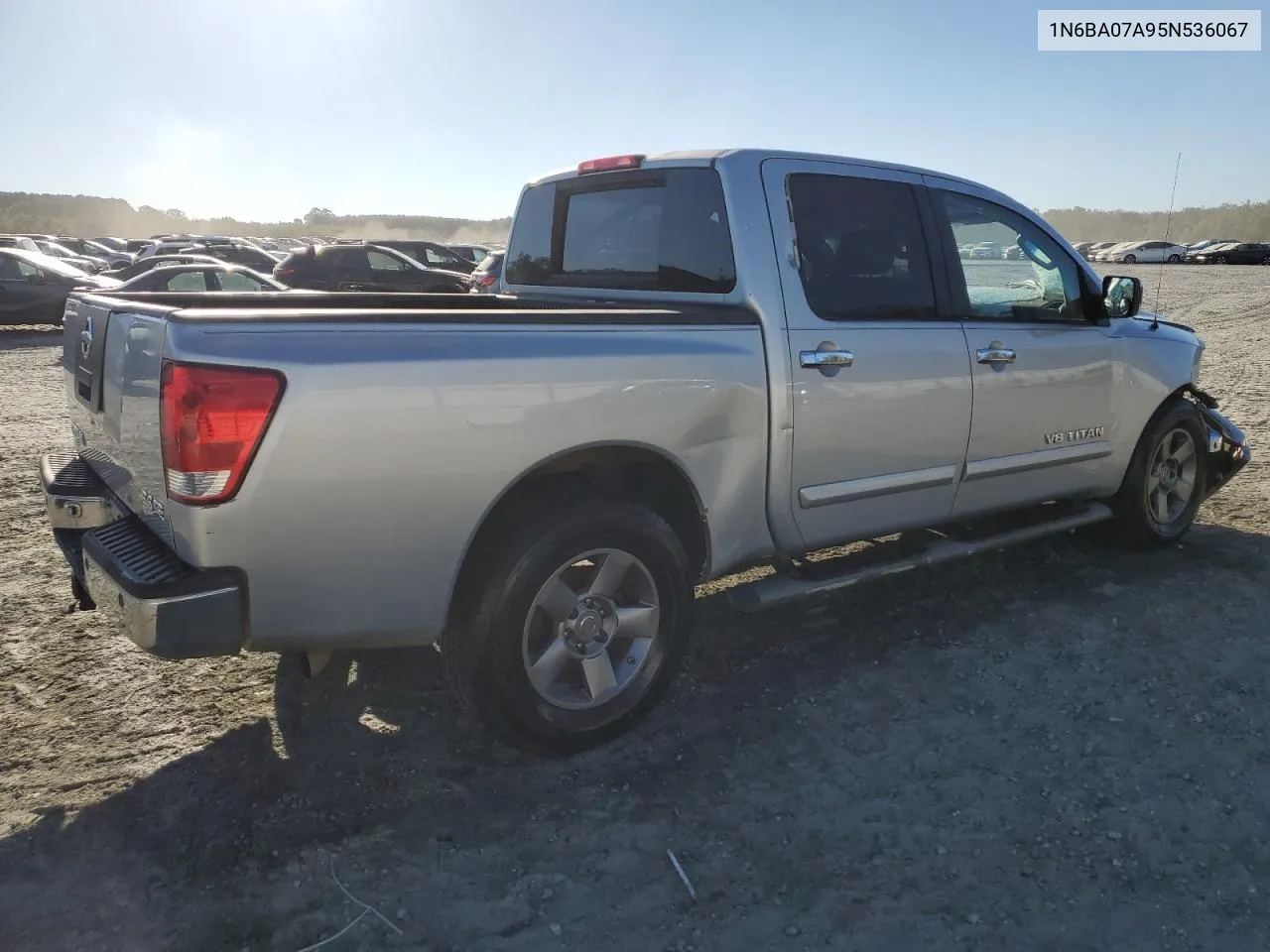 2005 Nissan Titan Xe VIN: 1N6BA07A95N536067 Lot: 75633074