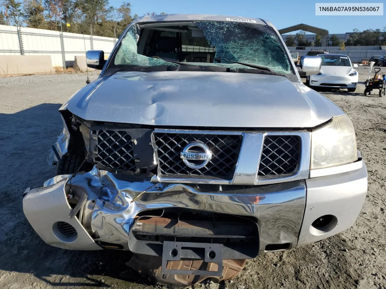 2005 Nissan Titan Xe VIN: 1N6BA07A95N536067 Lot: 75633074