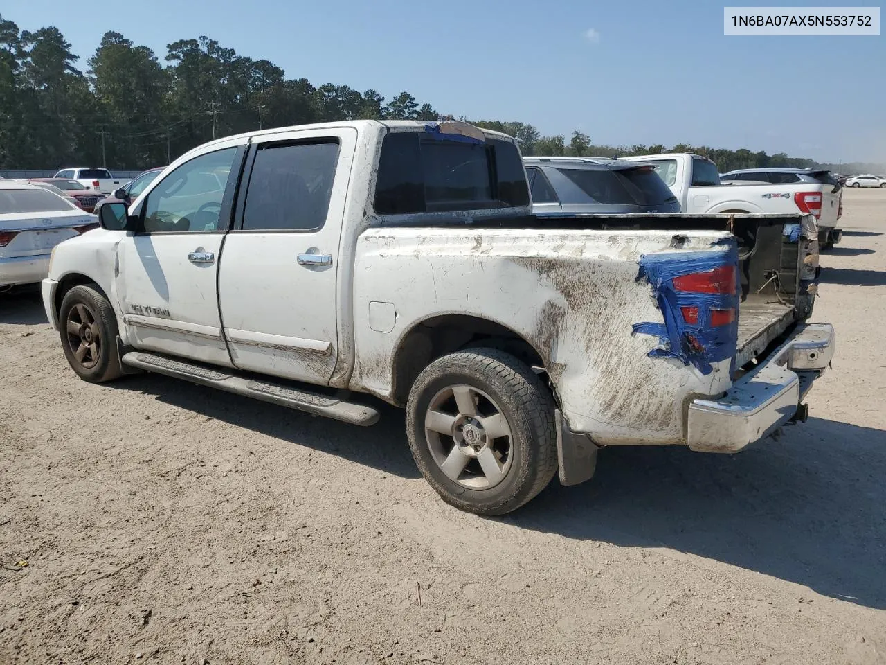 2005 Nissan Titan Xe VIN: 1N6BA07AX5N553752 Lot: 75901924