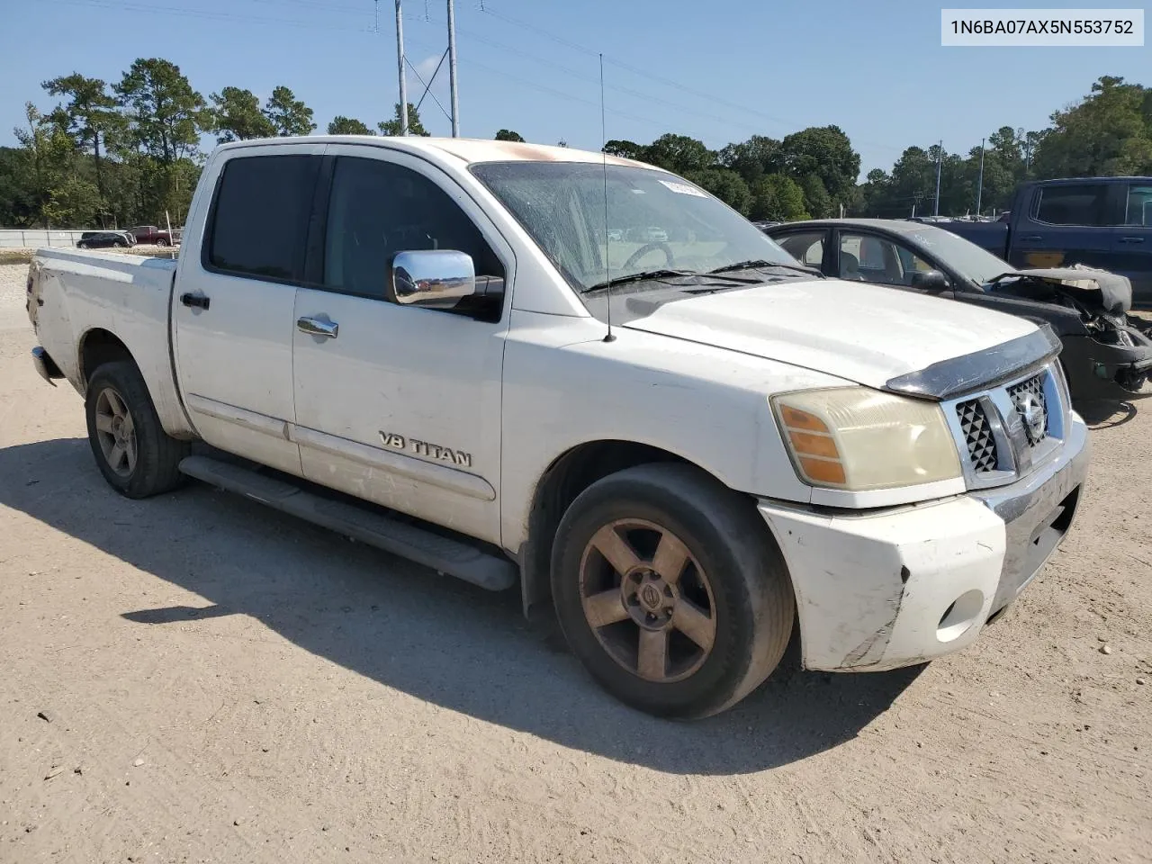 2005 Nissan Titan Xe VIN: 1N6BA07AX5N553752 Lot: 75901924