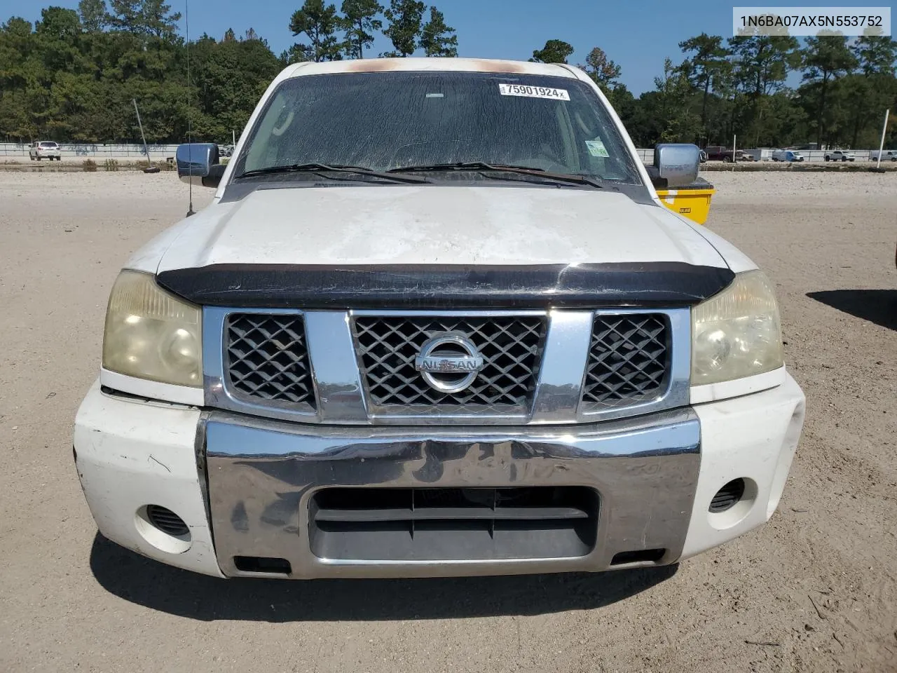 2005 Nissan Titan Xe VIN: 1N6BA07AX5N553752 Lot: 75901924