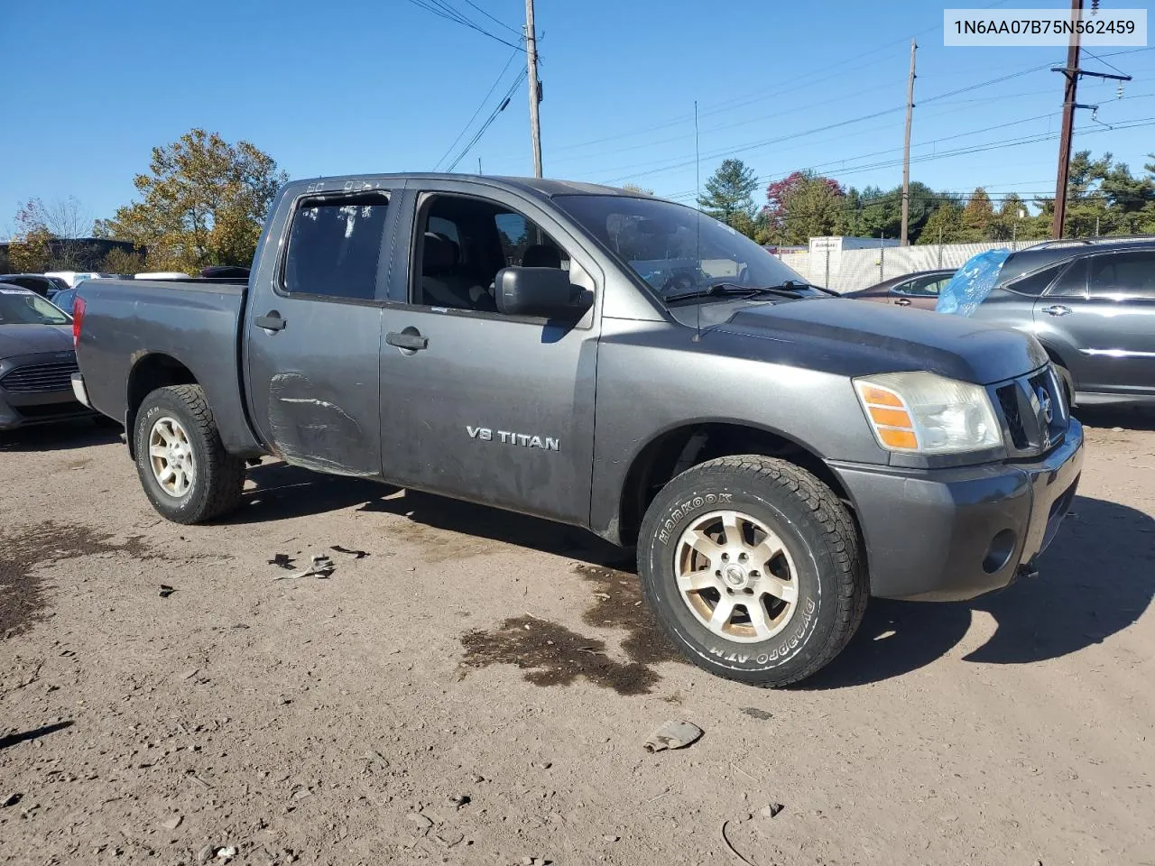 2005 Nissan Titan Xe VIN: 1N6AA07B75N562459 Lot: 76624684