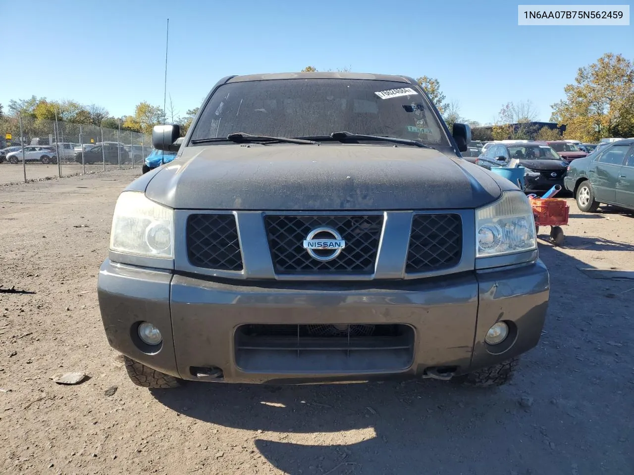 2005 Nissan Titan Xe VIN: 1N6AA07B75N562459 Lot: 76624684