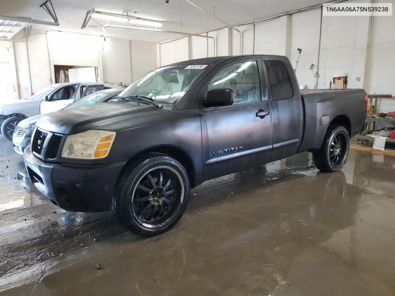 2005 Nissan Titan Xe VIN: 1N6AA06A75N539238 Lot: 77247134