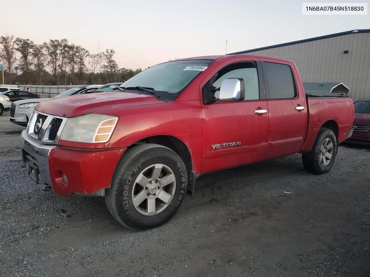 2005 Nissan Titan Xe VIN: 1N6BA07B45N518830 Lot: 77605994