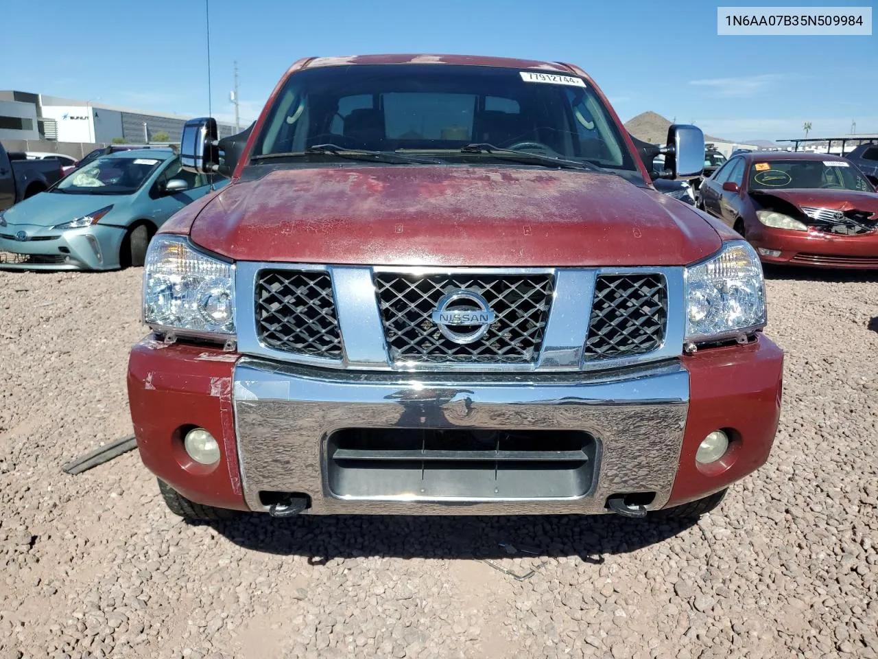 2005 Nissan Titan Xe VIN: 1N6AA07B35N509984 Lot: 77912744