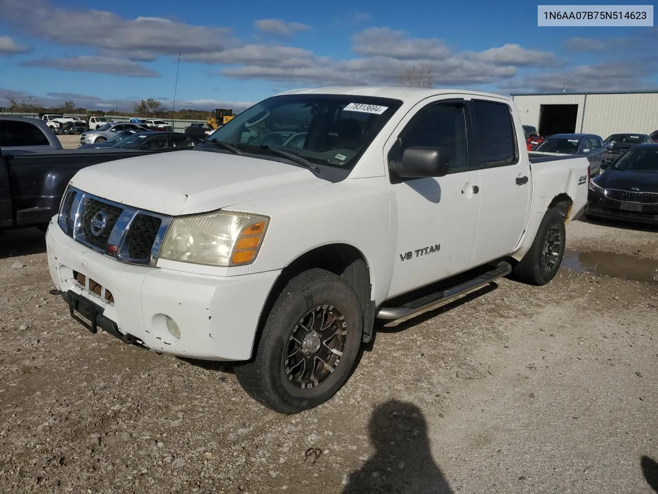 2005 Nissan Titan Xe VIN: 1N6AA07B75N514623 Lot: 78313694