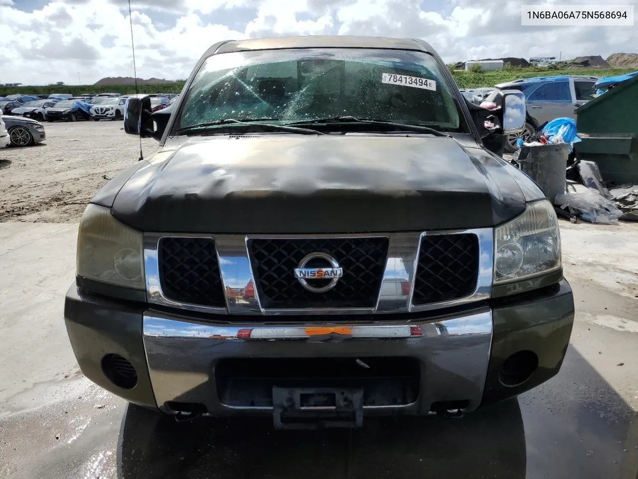 2005 Nissan Titan Xe VIN: 1N6BA06A75N568694 Lot: 78413494