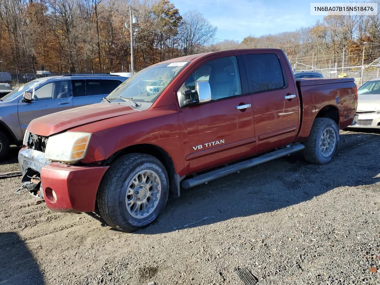 2005 Nissan Titan Xe VIN: 1N6BA07B15N518476 Lot: 78853374