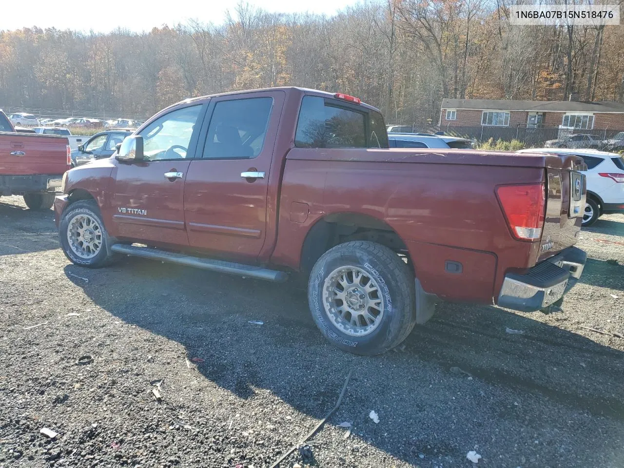 2005 Nissan Titan Xe VIN: 1N6BA07B15N518476 Lot: 78853374