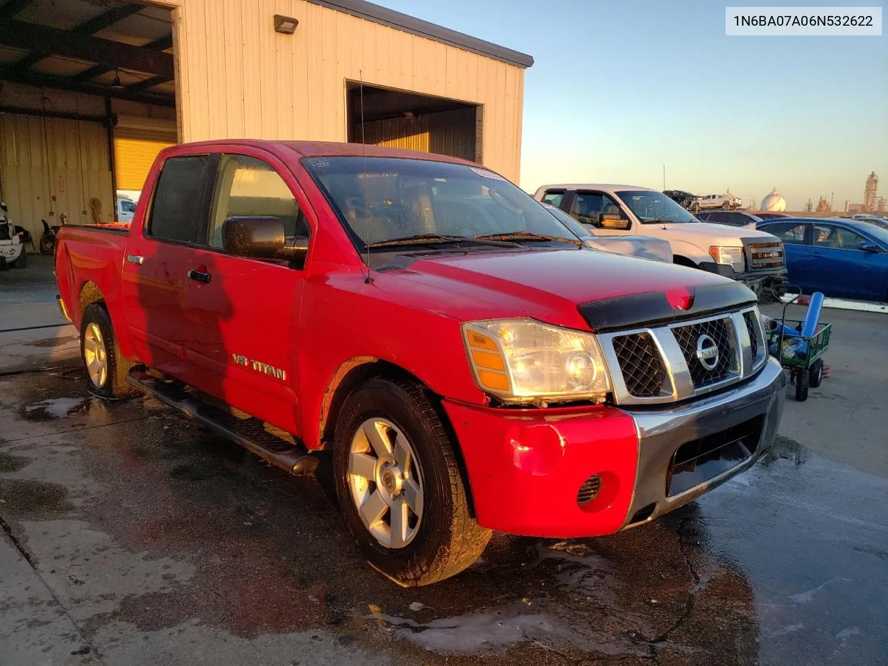 2006 Nissan Titan Xe VIN: 1N6BA07A06N532622 Lot: 61676954