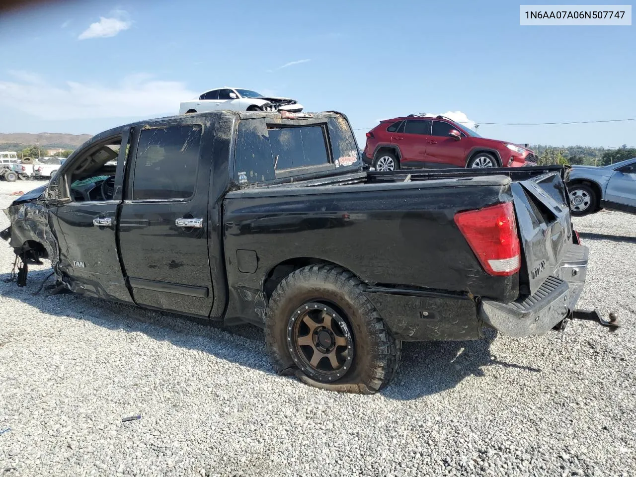 2006 Nissan Titan Xe VIN: 1N6AA07A06N507747 Lot: 64179924