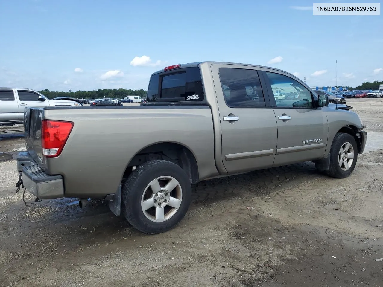 2006 Nissan Titan Xe VIN: 1N6BA07B26N529763 Lot: 66799584