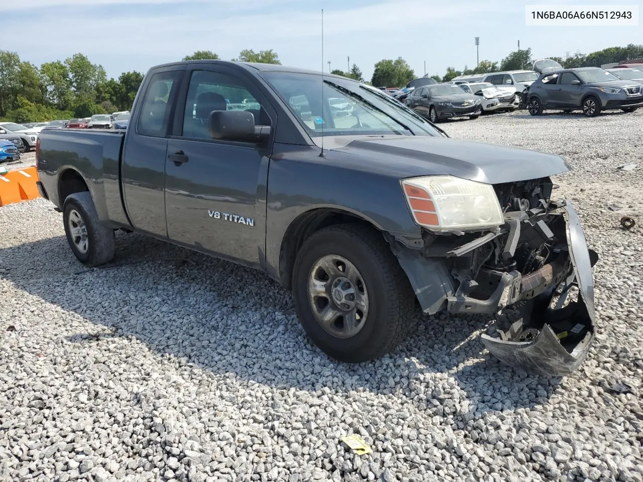 2006 Nissan Titan Xe VIN: 1N6BA06A66N512943 Lot: 69045304